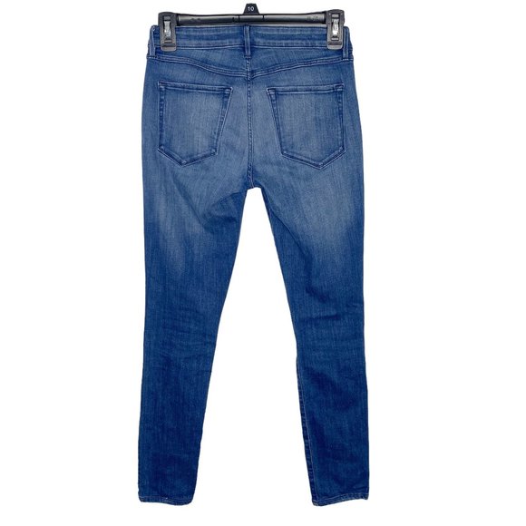 3X1 NYC W2 Distressed Mid-Rise Skinny Jeans in Crete Dark Wash Denim Size 24 - Picture 3 of 14